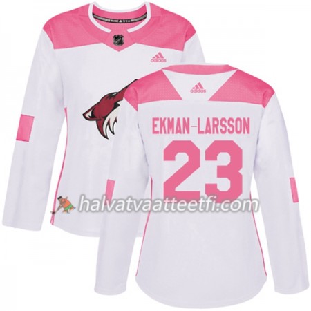 Naisten NHL Arizona Coyotes Pelipaita Oliver Ekman-Larsson 23 Adidas 2017-2018 Valkoinen Vaaleanpunainen Fashion Authentic